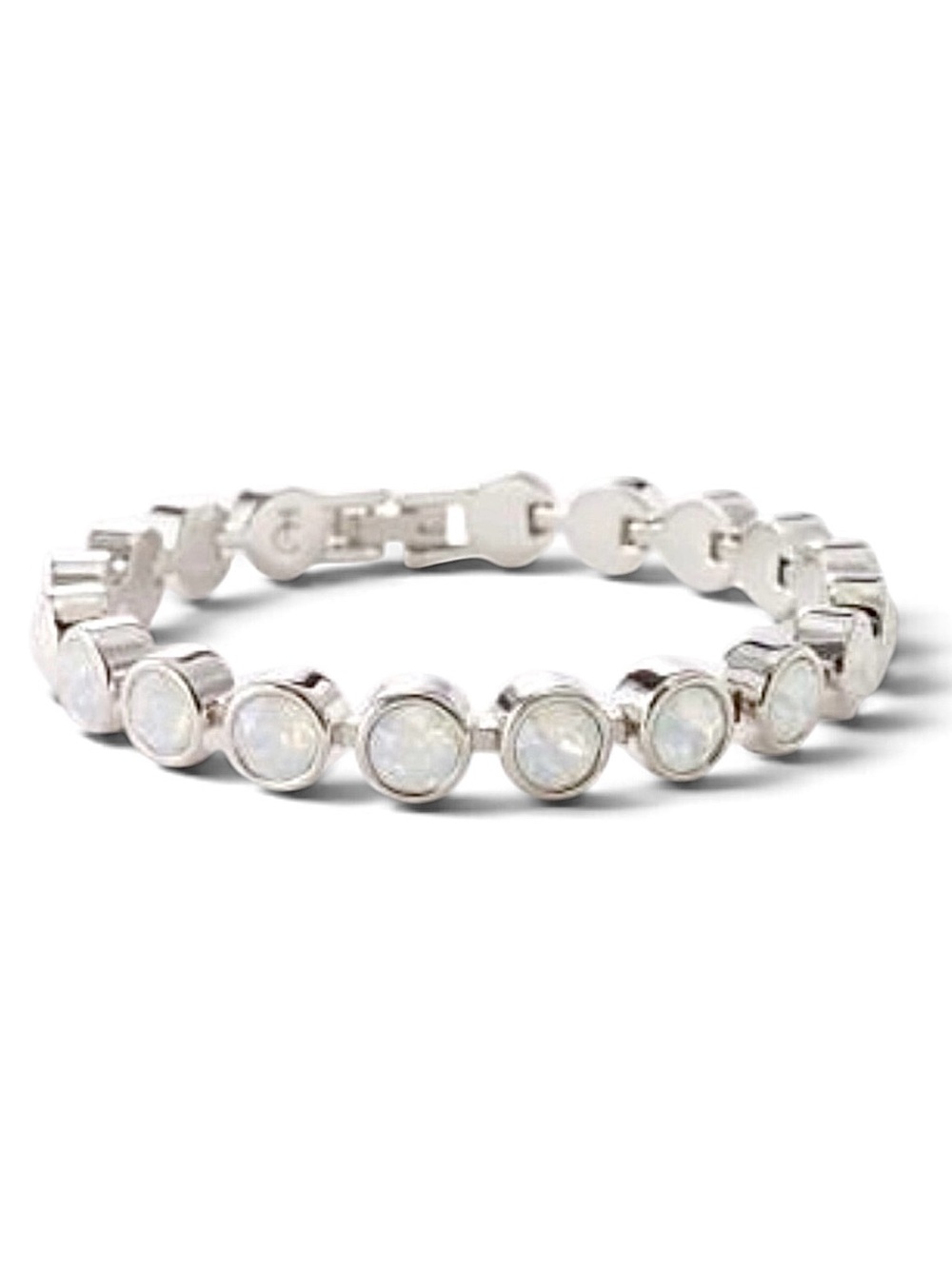 Touchstone Glazed White Silver Ice Bracelet New in Box